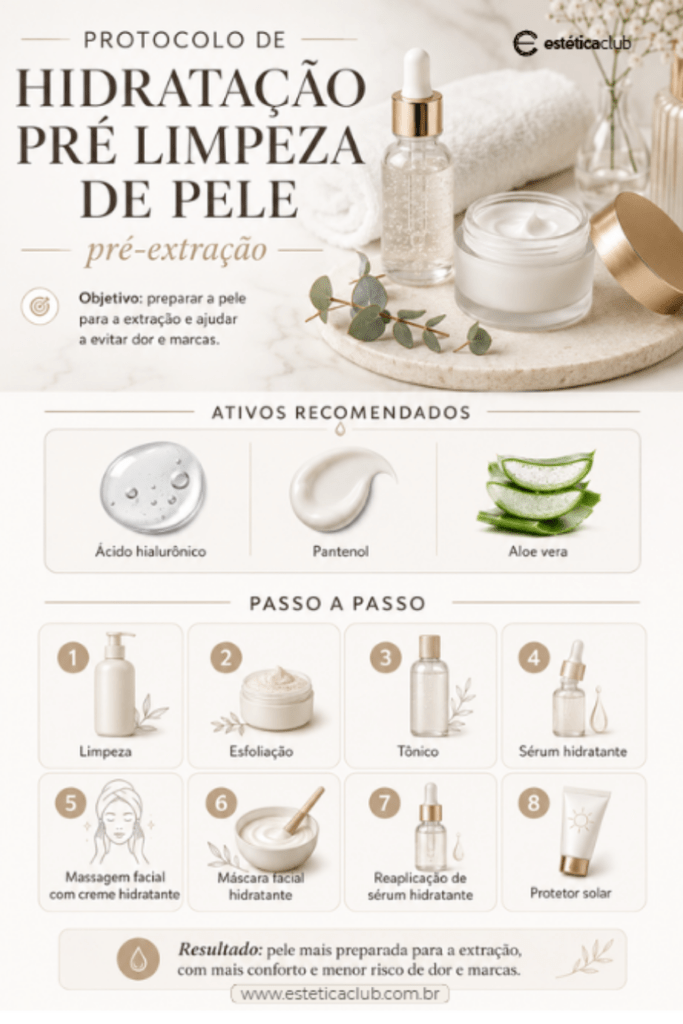 Protocolo de Hidratação Pré Limpeza de Pele