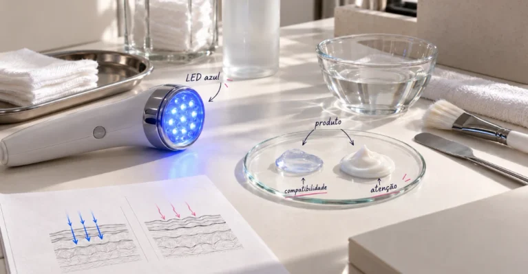 LED Azul e Limpeza de Pele: O Produto Errado Pode Estragar Tudo!